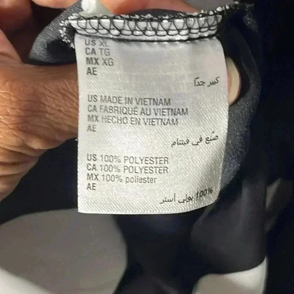 INC International Concepts Surplice Black White Polka Dot Wrap Blouse Size XL - Picture 9 of 11